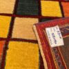 Echt handgeknoopt Perzisch geometrisch Gabbeh tapijt - Geruit, Crème, Wol