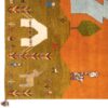 Origineel handgeknoopt Perzisch Gabbeh tapijt - Plattelandsleven scène, Oranje, Wol