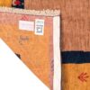 Authentiek handgeknoopt Perzisch minimalistisch Gabbeh tapijt - Met rand, Oranje, Wol