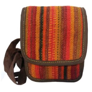 Oranje Etnische Kilim Schoudertas – Perzische Elegantie