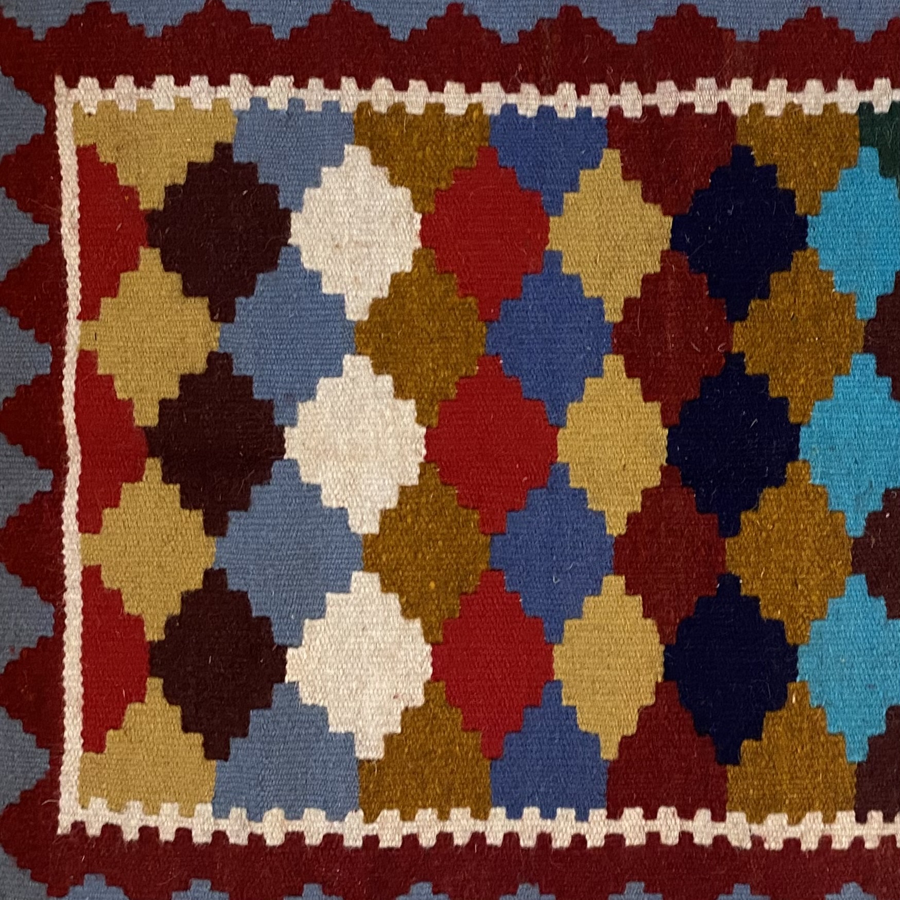 Perzisch Kilim Tapijt met Wol Handgeweven in Ardabil Geometrisch Qashqai