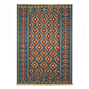 Perzisch Kilim Tapijt van Wol Handgeweven in Fars Geometrisch Qashqai