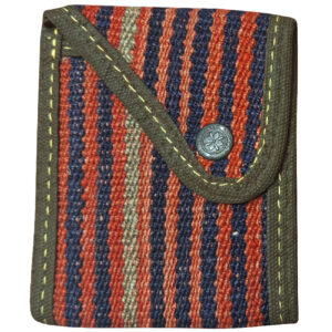 Perzische Kilim Portemonnee voor Dames Handgemaakt met Strepen Ontwerp