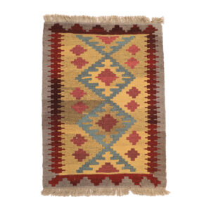 Perzisch Kilim Wol Tapijt Handgeweven in Fars Qashqai Geel