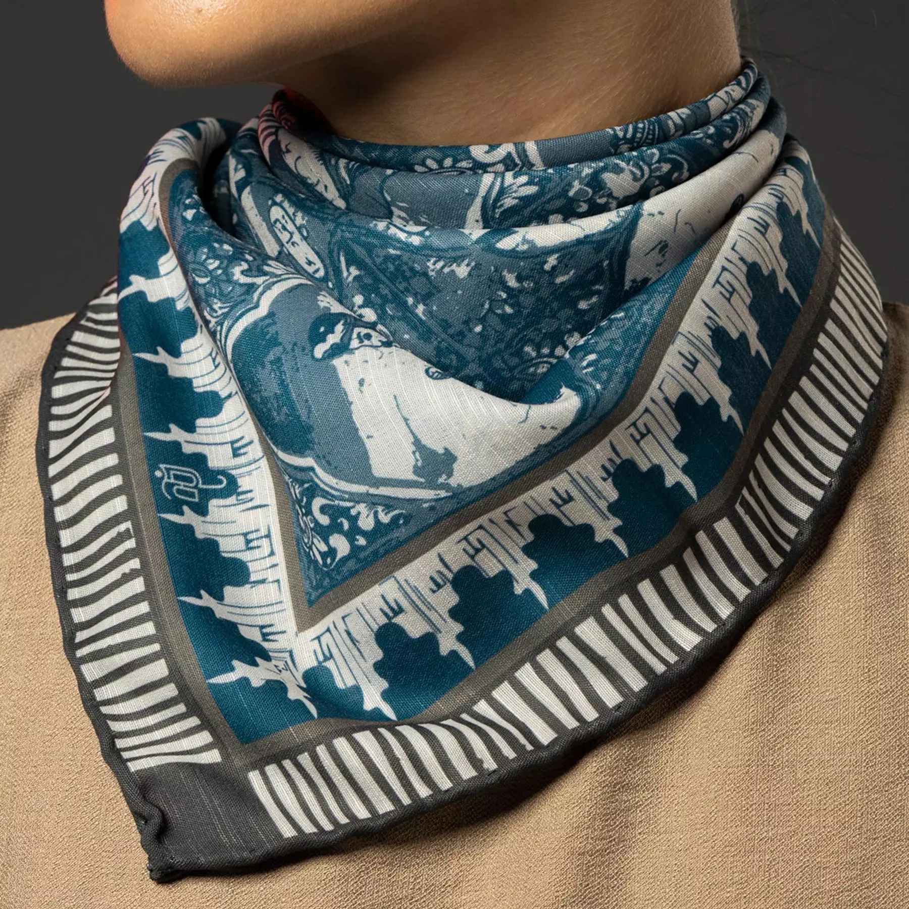 Perzische halsdoek met traditioneel ontwerp – luxe en levendig