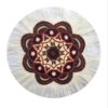Perzisch Pateh Tafelkleed Kerman Handgemaakt Mandala – Wit