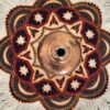 Perzisch Pateh Tafelkleed Kerman Handgemaakt Mandala – Wit