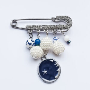 Veiligheidsspeld Broche voor Vrouwen met Agaat Edelsteen