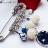 Veiligheidsspeld Broche voor Vrouwen met Agaat Edelsteen