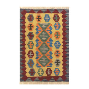 Perzisch Qashqai Kilim Tapijt Echt Geel