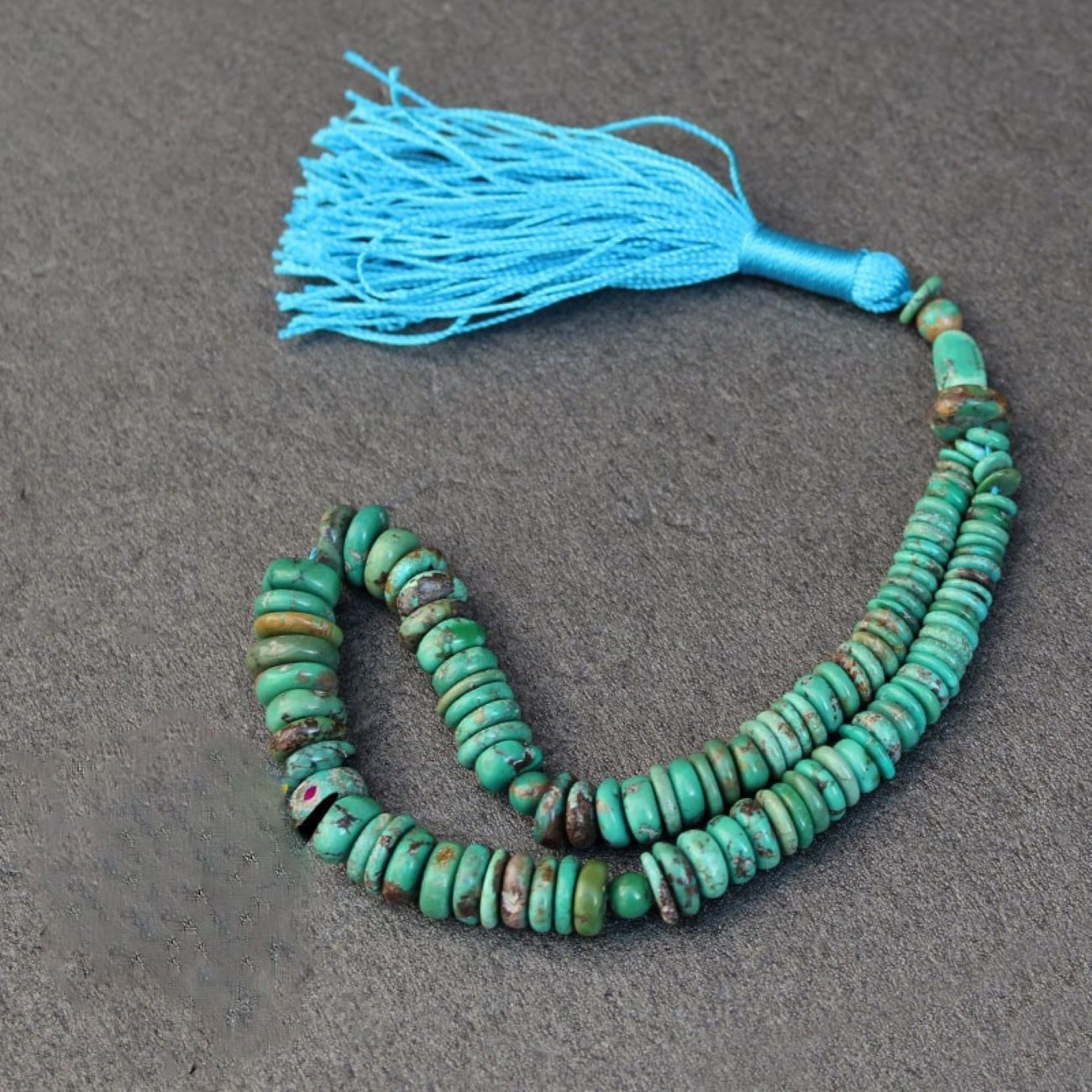 Perzische Neyshabur Turkoois Rozenkrans: 101 Gebedskralen Tasbih