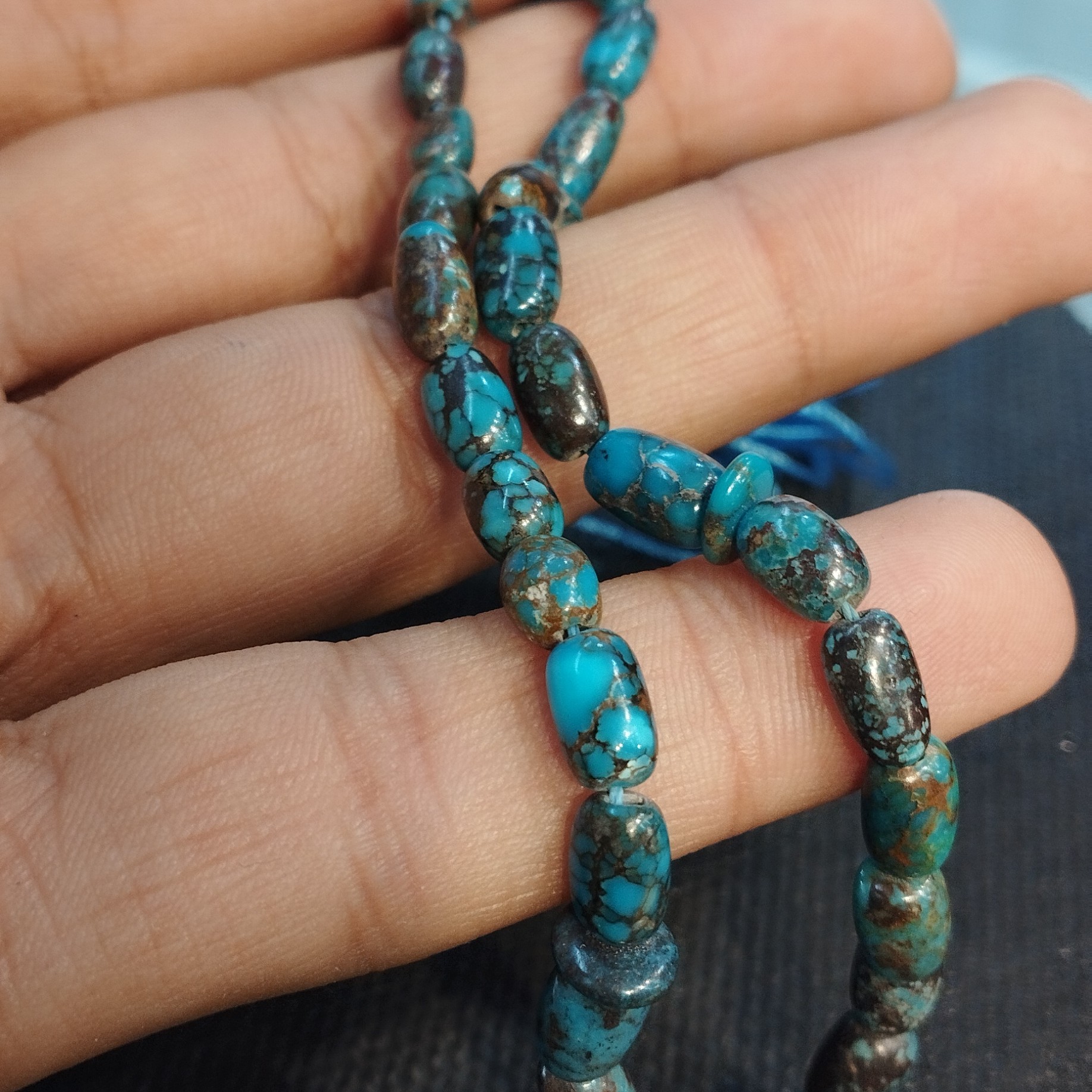 Perzische Neyshabur Turkoois Rozenkrans: 33 Gebedskralen Tasbih