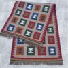 Traditionele Handgeweven Perzisch Tapijtloper – Rood Geometrisch