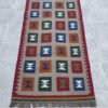 Traditionele Handgeweven Perzisch Tapijtloper – Rood Geometrisch