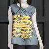 Perzische Tanktop Dames - Kalligrafie Ontwerp Grijs - Maserati Stof