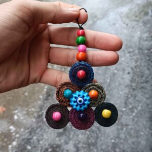 Perzische Boze Oog Wandhanger – Model Driehoek Blauw Handgemaakt
