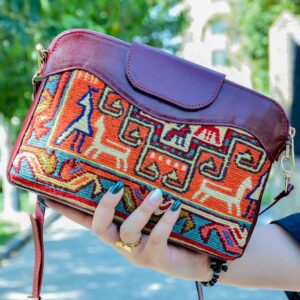 Handgeweven Kilim Crossbody Tas – Rood