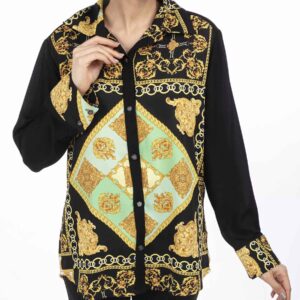 Perzische Tuniek Top met Geometrisch Ontwerp voor Vrouwen