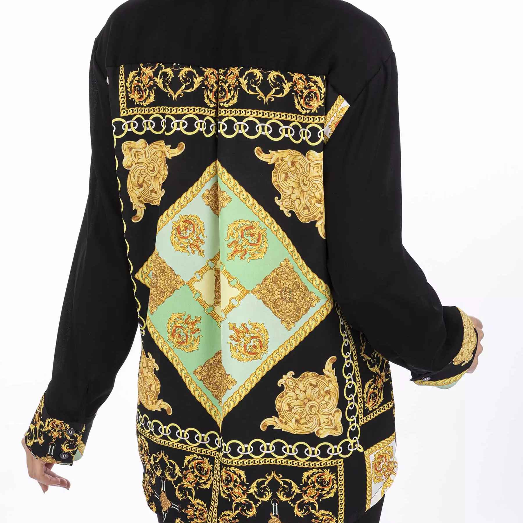 Perzische Tuniek Top met Geometrisch Ontwerp voor Vrouwen