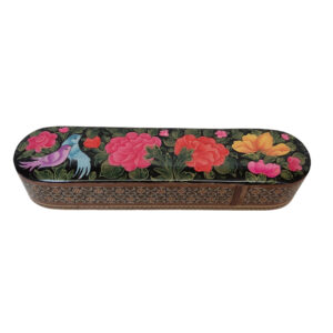 Perzische Houten Pennendoos – Khatam bloem & vogel
