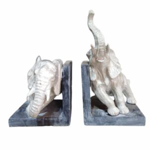 Olifant Ontwerp Decoratieve Boekensteun – Wit