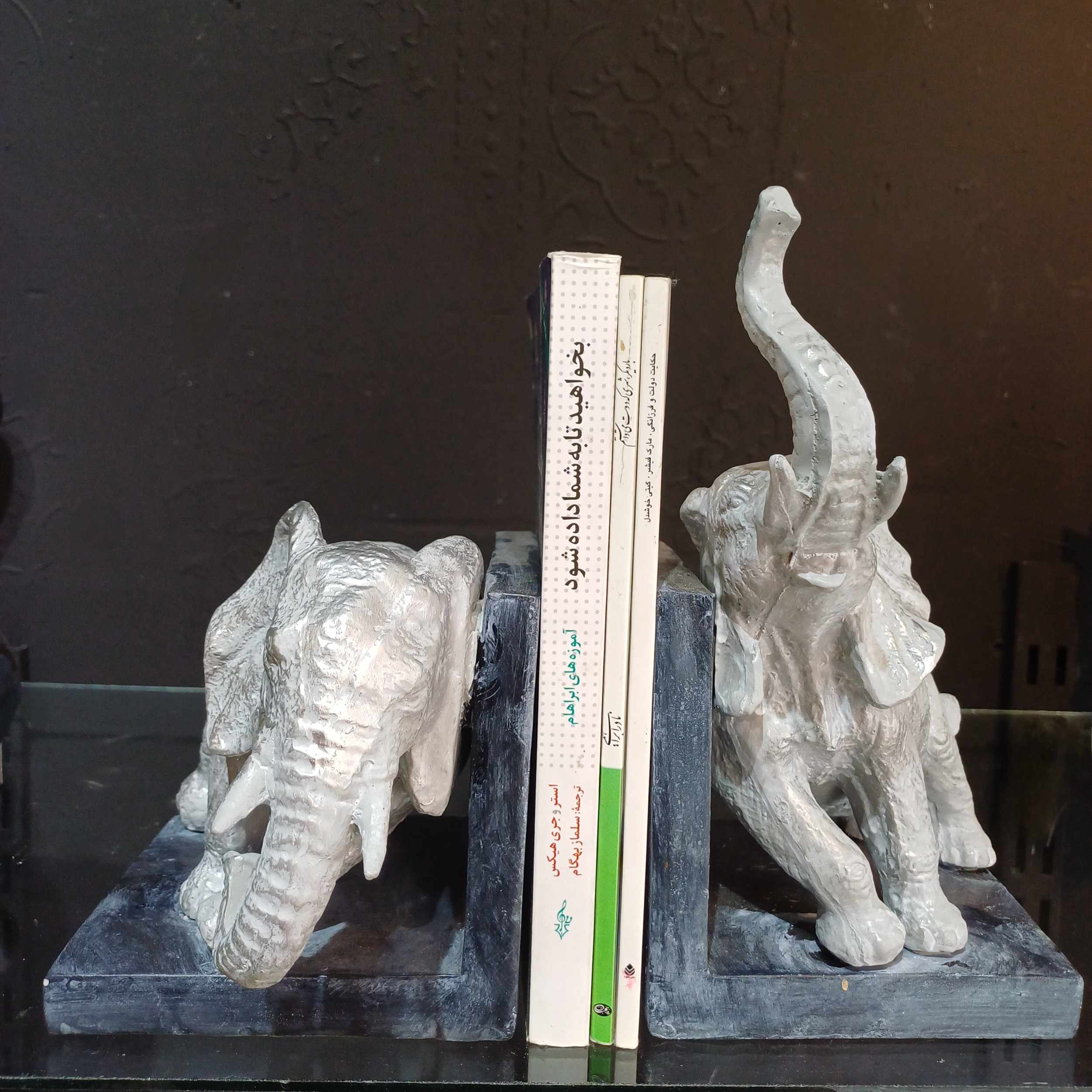 Olifant Ontwerp Decoratieve Boekensteun – Wit