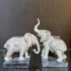 Olifant Ontwerp Decoratieve Boekensteun – Wit