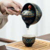 Japans Porseleinen Theeservies met 360 Graden Draaibare Theepot