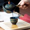 Japans Porseleinen Theeservies met 360 Graden Draaibare Theepot