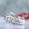 Handgemaakte Zilveren Herenring met Rode Robijn