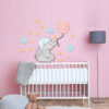 Verwijderbare Kinderkamer Houten Muurstickers met Olifant Ontwerp