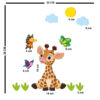 Verwijderbare Kinderkamer Houten Wandstickers met Giraffe Ontwerp