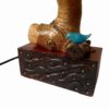 Rustieke Houten Tafellamp Vogel – Handgemaakt Wit Accent