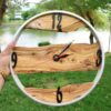 Handgemaakte Houten Wandklok – Rustiek Model Cyrus