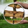 Handgemaakte Houten Wandklok – Rustiek Model Cyrus