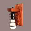 Rustieke Houten Wandlamp – Industrieel Design Bruin