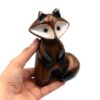 Set van 3 Decoratieve Vos Beeldjes – Bruine Miniatuur Vos