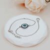 Zilveren Schakelarmband – Evil Eye Ontwerp