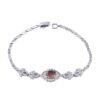 Zilveren Armband met Alexandriet – Rhodium Geplateerd