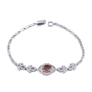 Zilveren Armband met Alexandriet – Rhodium Geplateerd