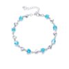 Zilveren Armband – Blauw Hartontwerp