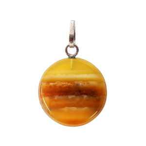 Zilveren Hanger met Minerale Agaat (Geel)