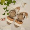 Bruine Macramé Band Sandalen – Model DNA