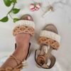 Bruine Macramé Band Sandalen – Model DNA