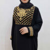 Stijlvolle Pasvorm Abaya voor Moslimvrouwen met Geborduurd Ontwerp