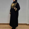 Stijlvolle Pasvorm Abaya voor Moslimvrouwen met Geborduurd Ontwerp
