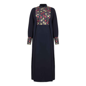 Stijlvolle Losse Abaya voor Moslimvrouwen met Bloemenontwerp
