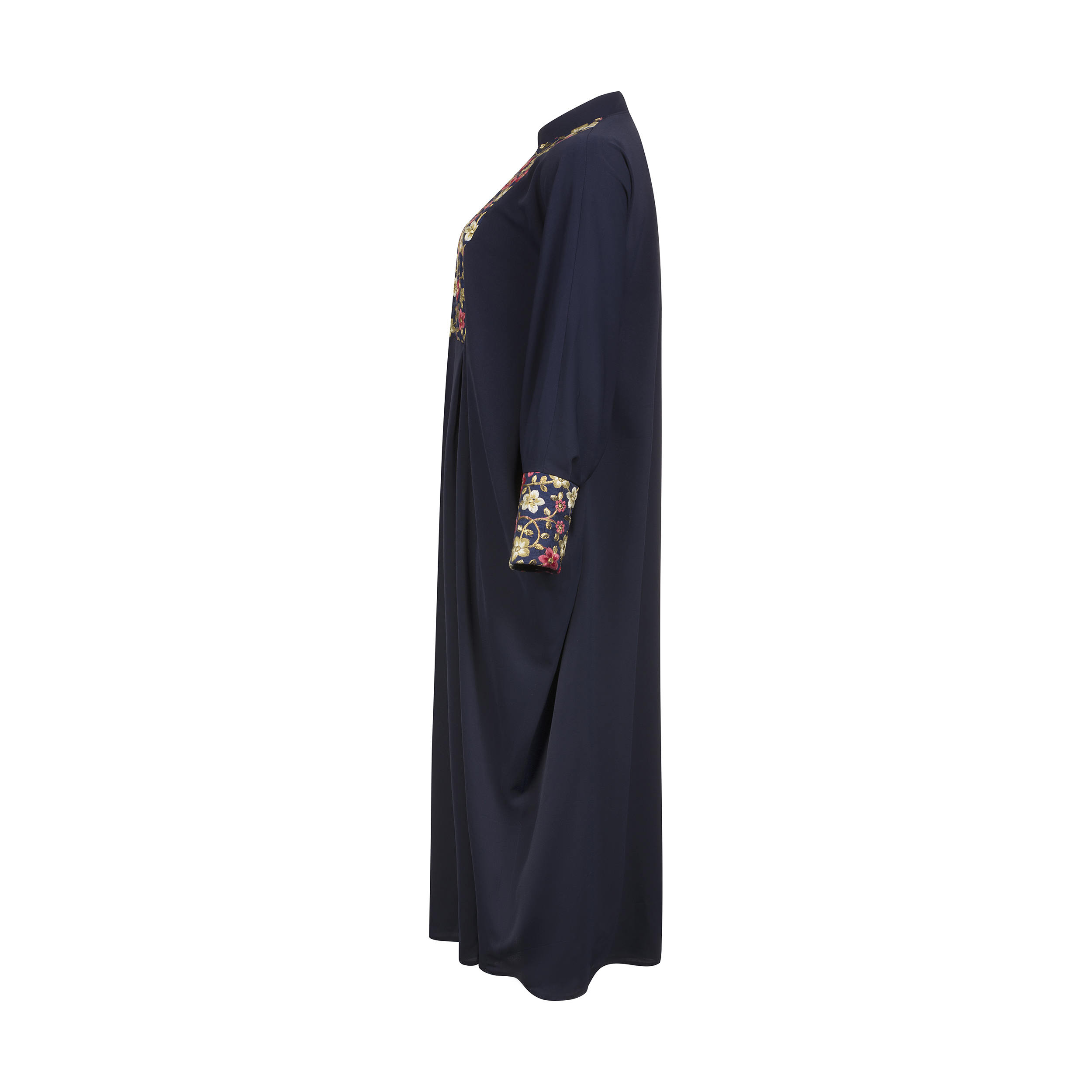 Stijlvolle Losse Abaya voor Moslimvrouwen met Bloemenontwerp