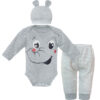 Unisex Baby Kleding Set van 3 met Olifant Ontwerp