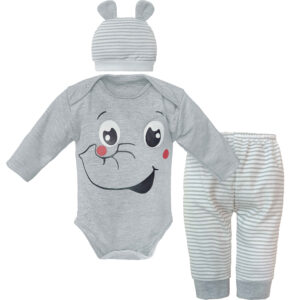 Unisex Baby Kleding Set van 3 met Olifant Ontwerp
